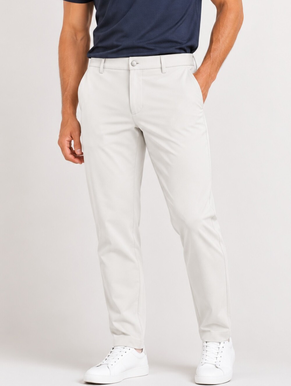 Lululemon ABC Trouser Classic Fit Warpstreme Cream Ivory Off White Men's Size 32